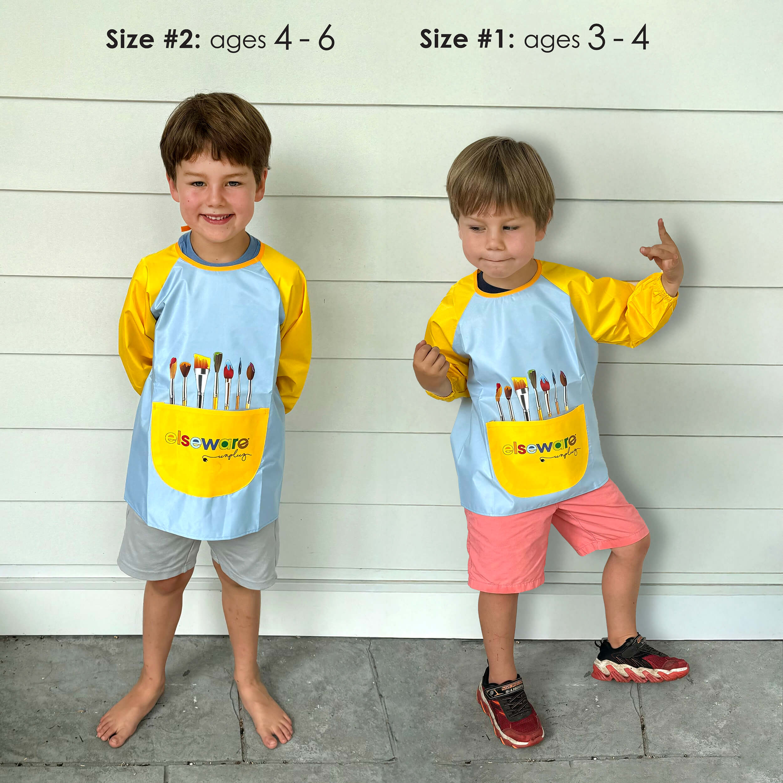 Mess-Free Kids Paint Bundle | All-Natural Finger Paint & Art Smock Set elseware unplug