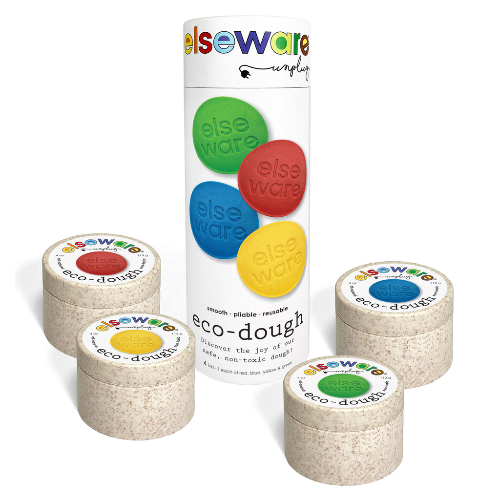 Eco-Dough (4-Pack) – Natural, Non-Toxic Multi-Colors elseware unplug