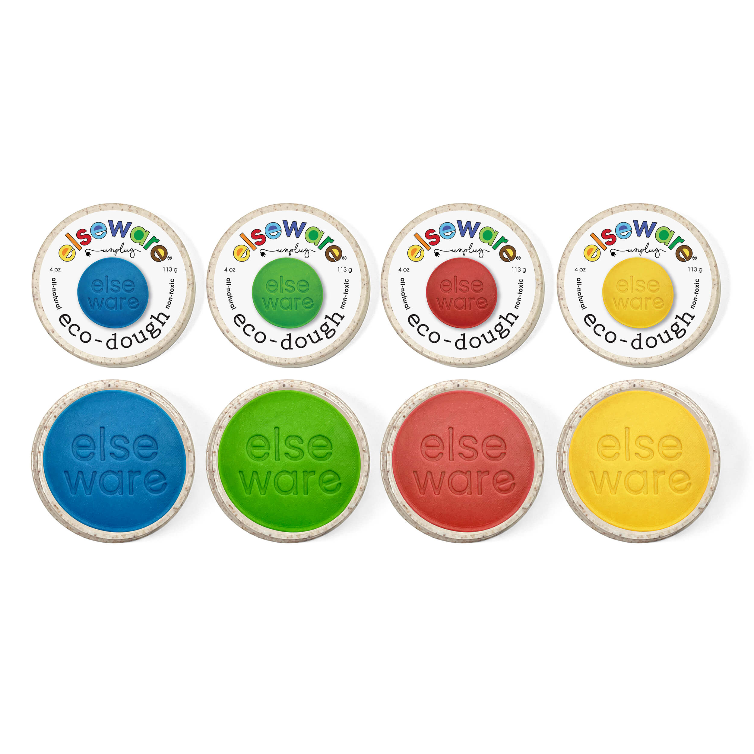 Eco-Dough (4-Pack) – Natural, Non-Toxic Multi-Colors elseware unplug