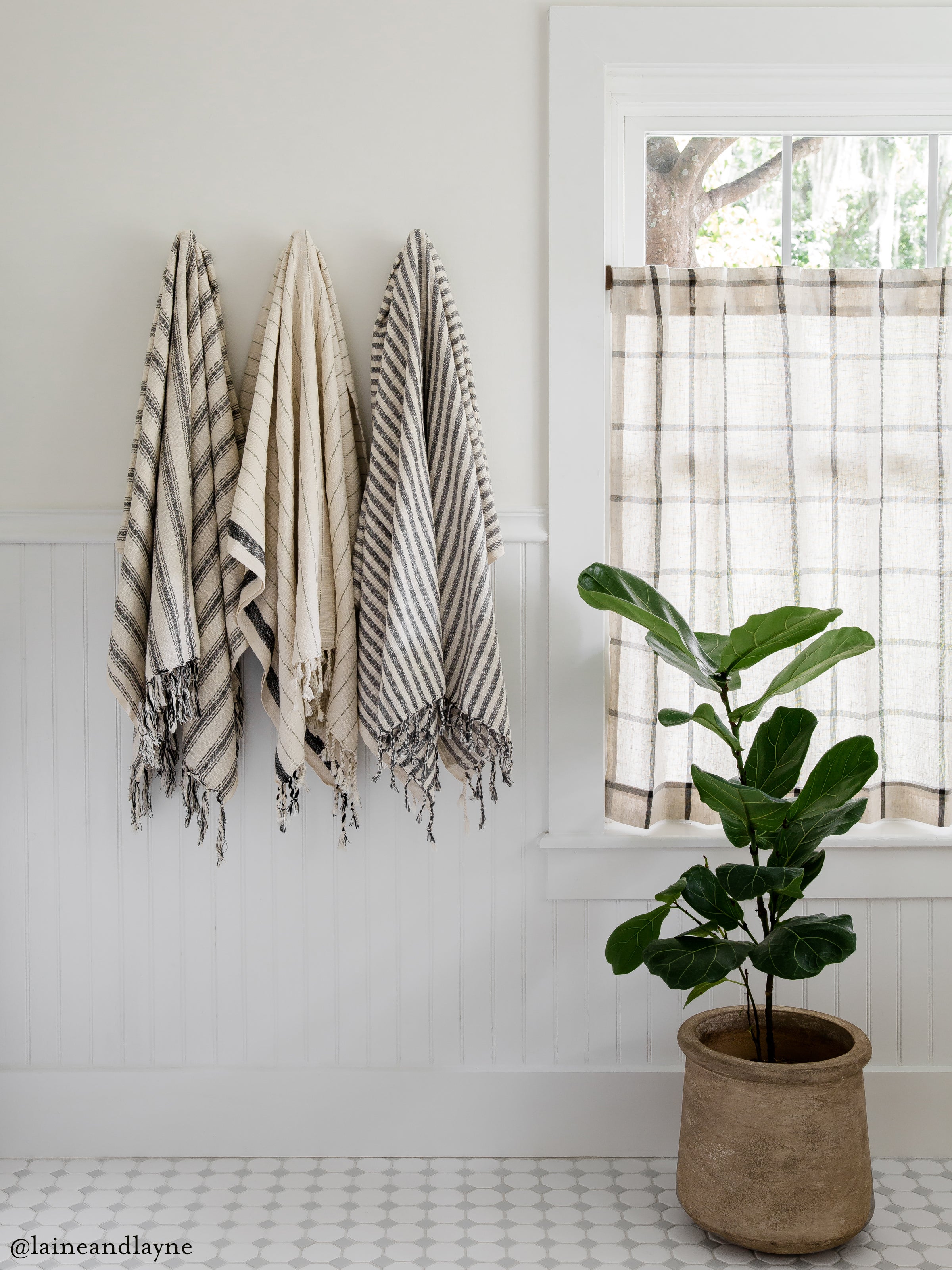 Abbas Cotton Linen Towel Eastern Woven