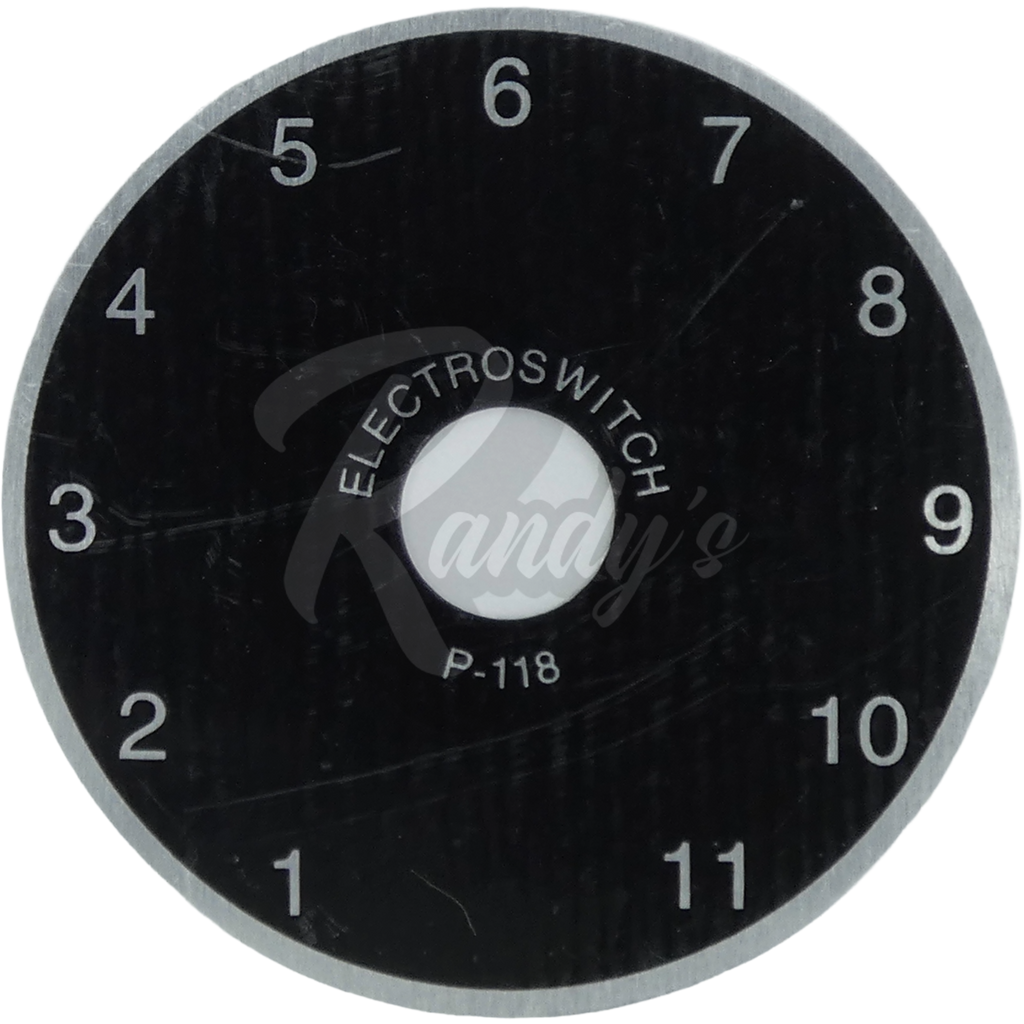 Rotary Switch Dial Plate (1 thru 11) - Fits Gibson® Varitone Randy's LLC