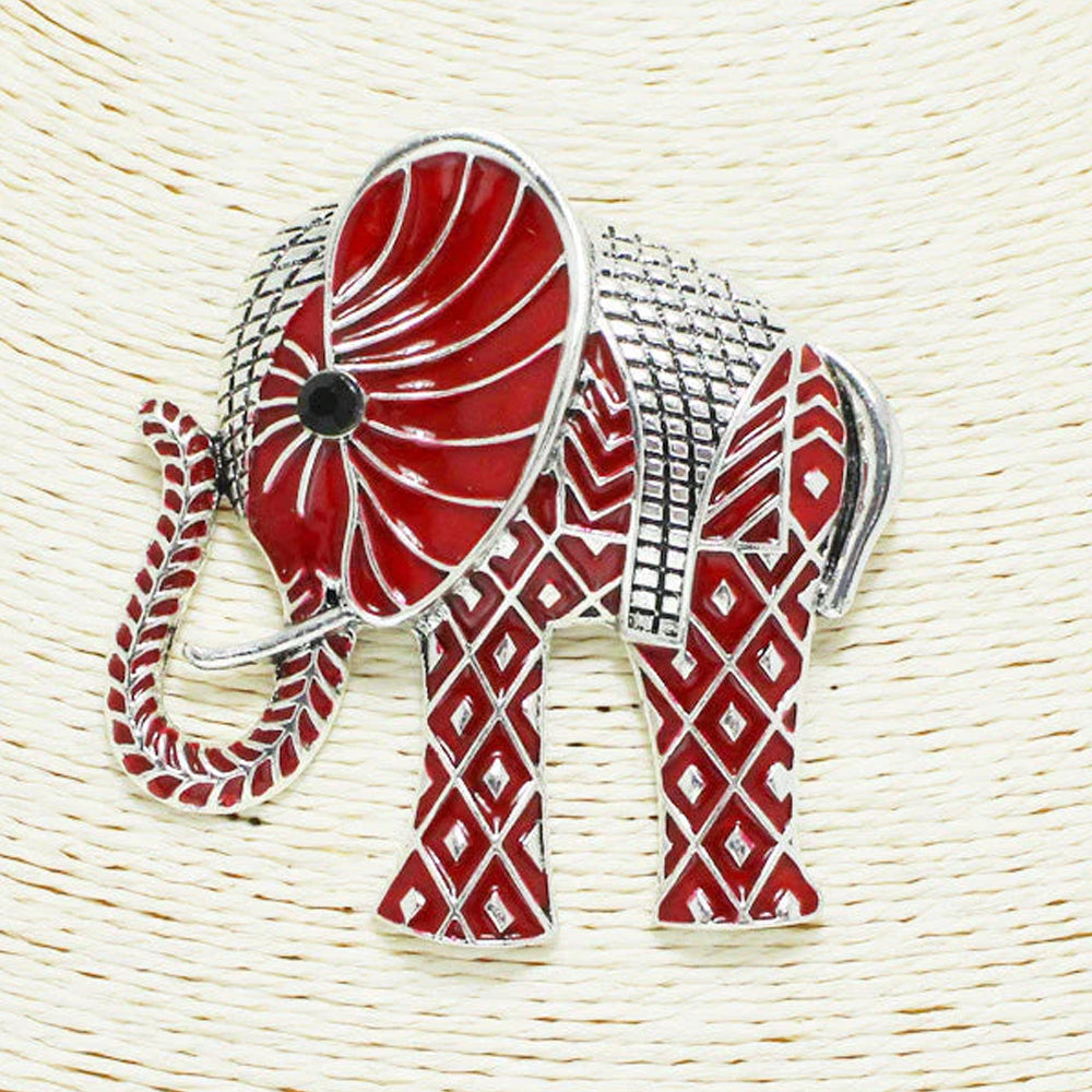 Elephant Epoxy Pin Brooch 1 FashionMojos.com