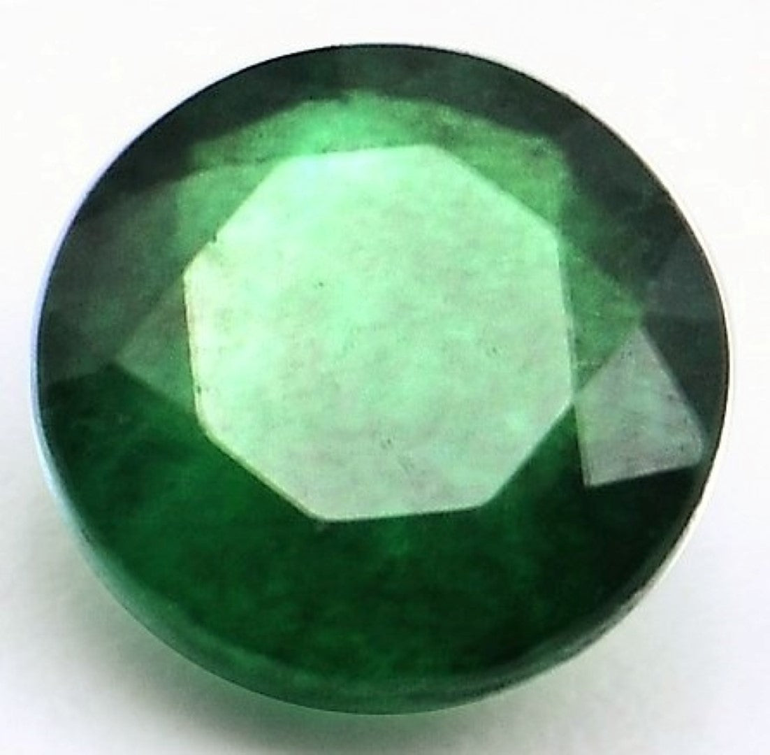 Emerald Round Cut 12mm Cloudy Pakistan Swat Gem 6 Carat Stone rocksolidfossils