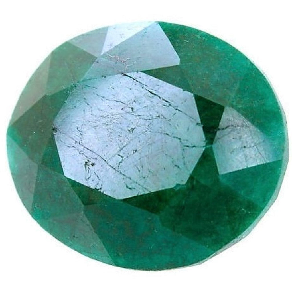 Emerald Round Cut 12mm Cloudy Pakistan Swat Gem 6 Carat Stone rocksolidfossils
