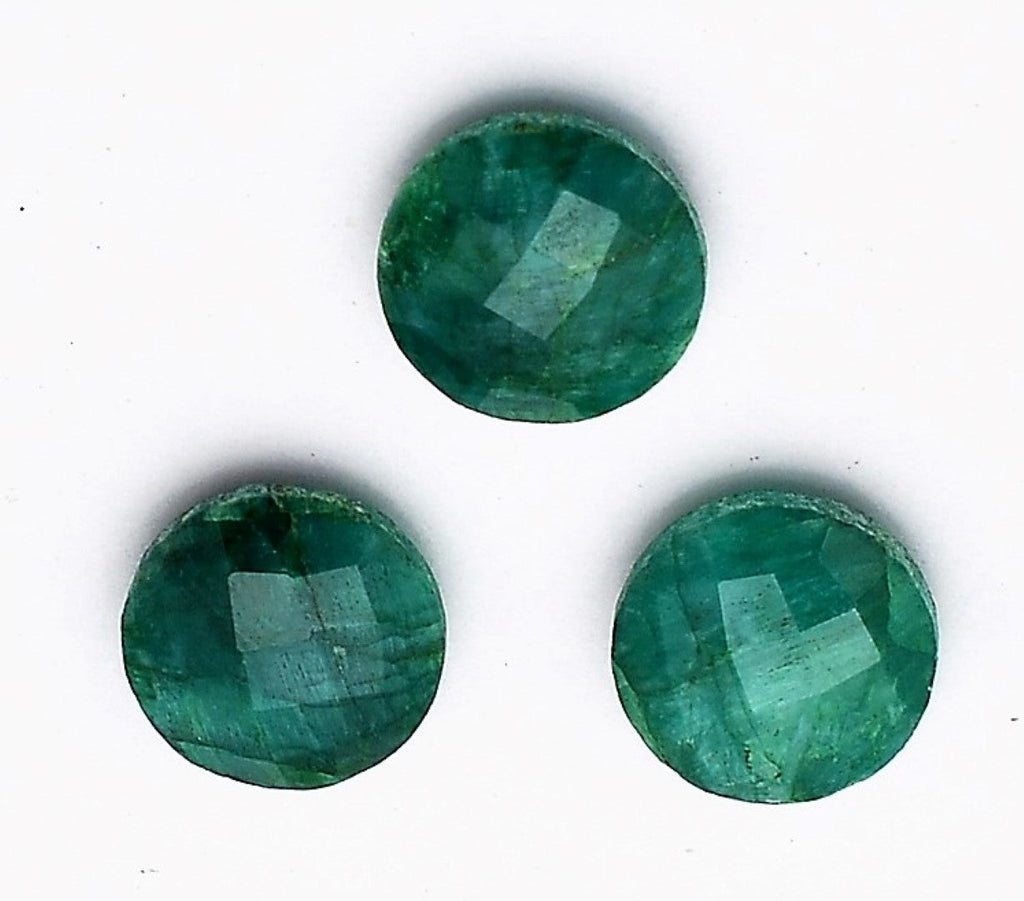 Emerald Round Cut 11mm Cloudy Pakistan Swat Gem 5 Carat Stone rocksolidfossils