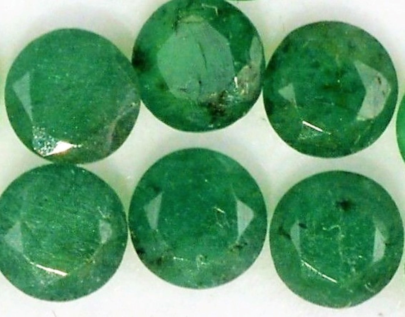 Emerald Round Cut 12mm Cloudy Pakistan Swat Gem 6 Carat Stone rocksolidfossils