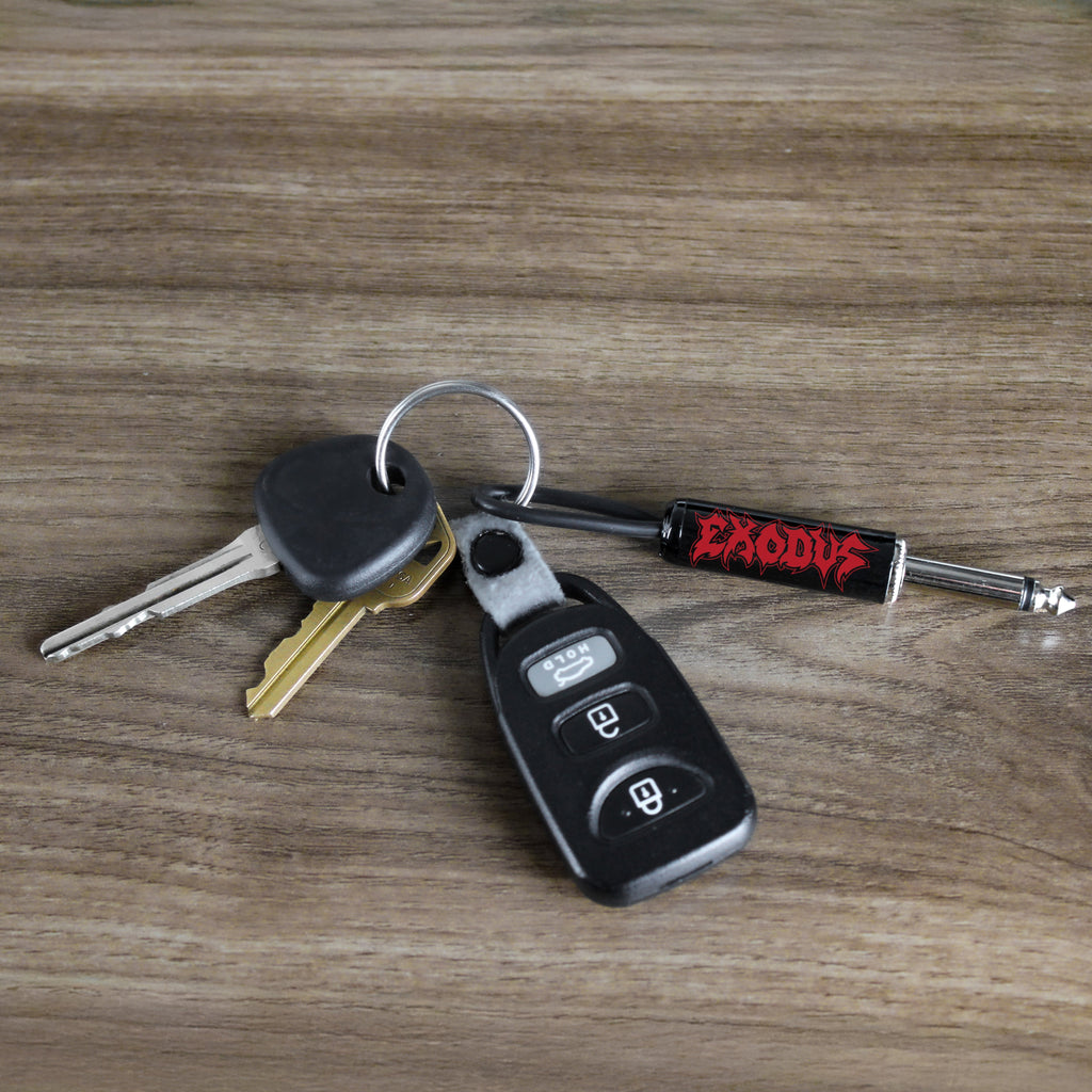 Exodus Logo Guitar Plug Keychain Pluginz Keychains