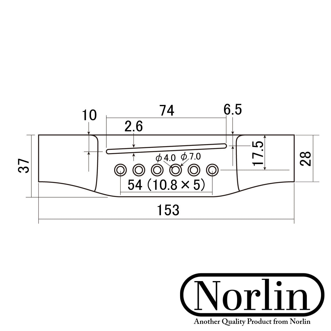 "Belly Down" Acoustic Guitar Bridge for Gibson® & Martin® Guitars Randy's LLC