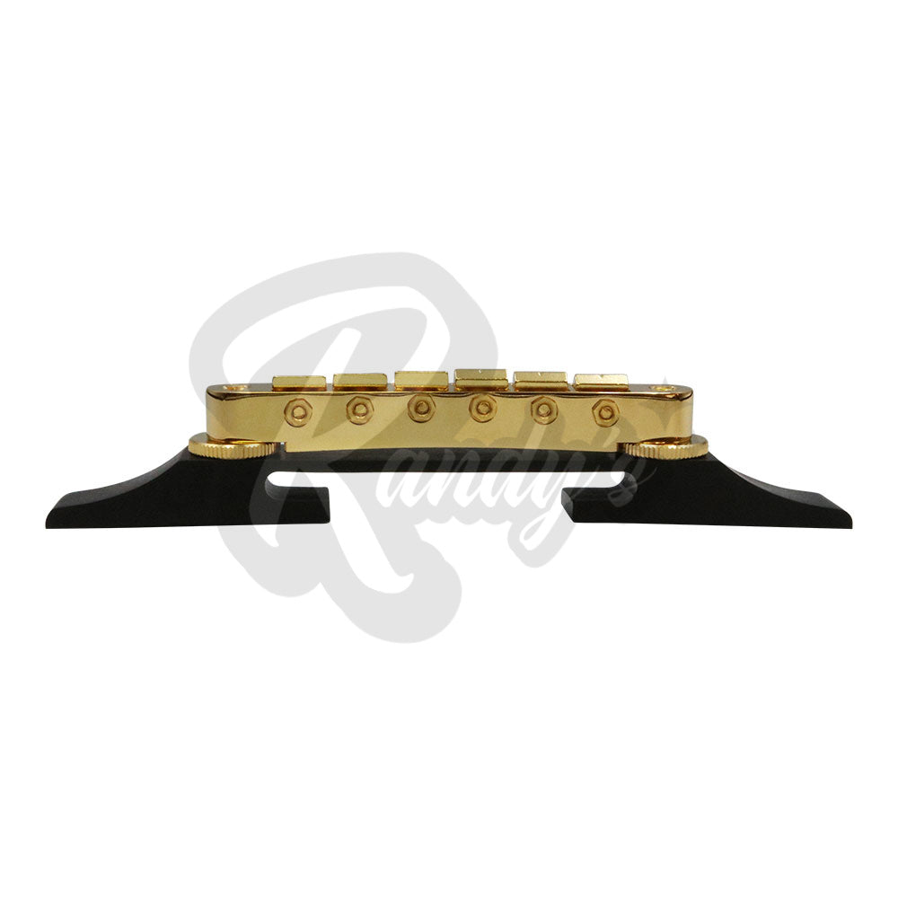 GE104B Nashville Tune-O-Matic Bridge w/ Archtop Ebony Base - Fits Gibson® & Epiphone® Randy's LLC