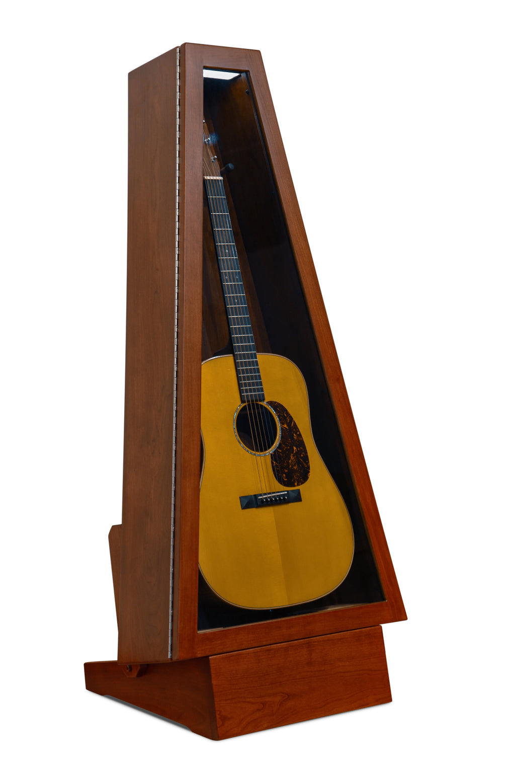ClimaStand Triangle Humidor with Base - Cherry with Acres Stain Acoustic Remedy Cases