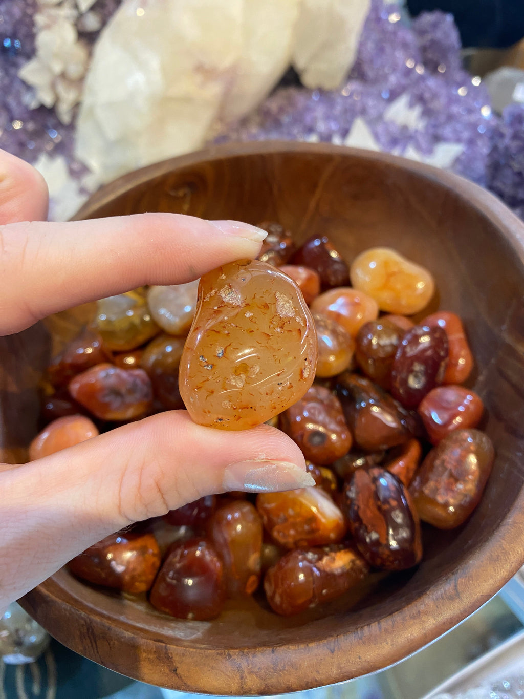 Carnelian Tumbled Stone Curious Muse Crystals