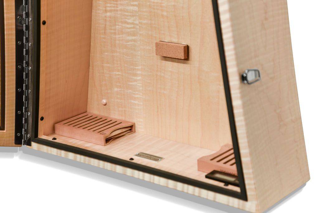 ClimaCase Triangle Humidor - Flamed Maple Acoustic Remedy Cases