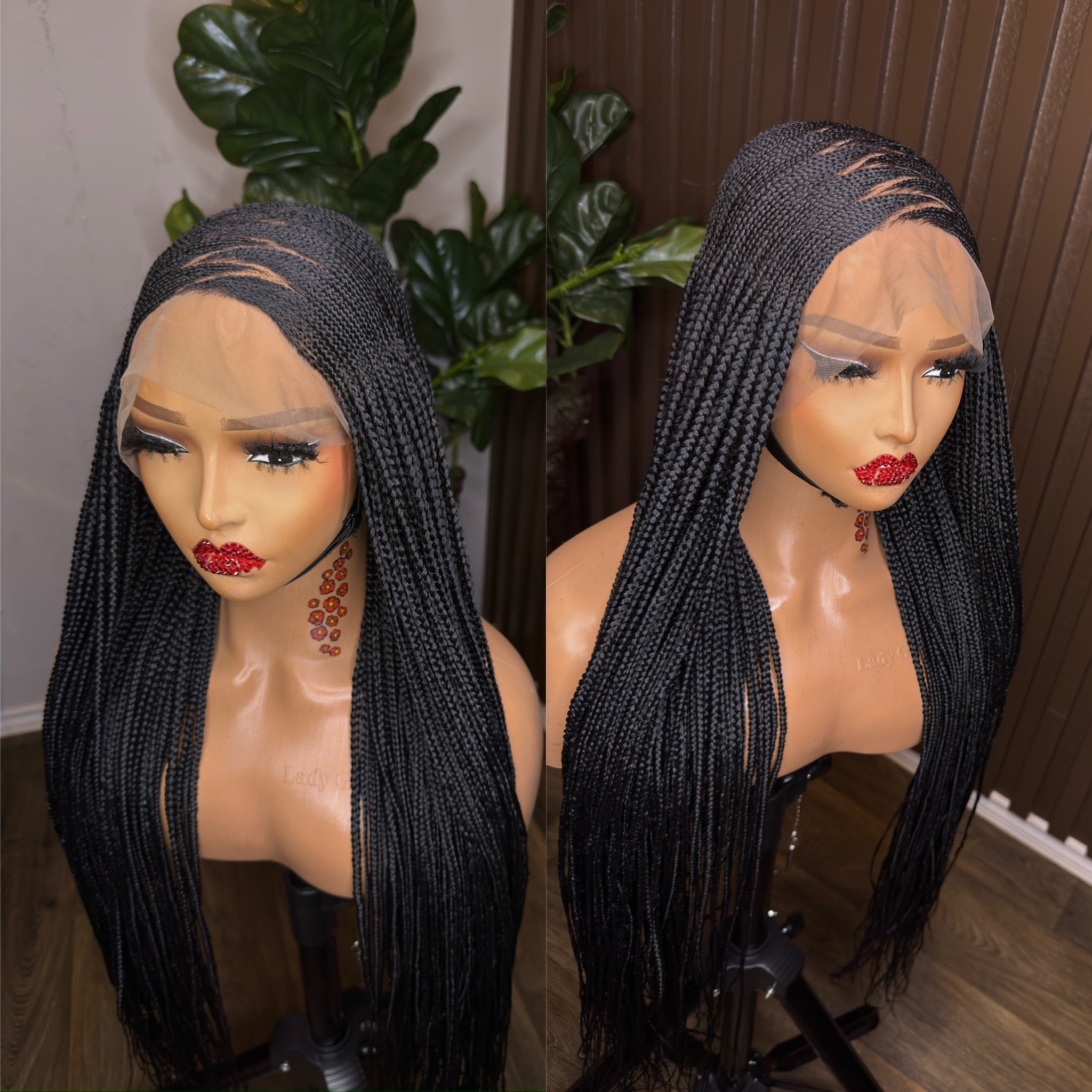 Zigzag front knotless braided wig HOL stores