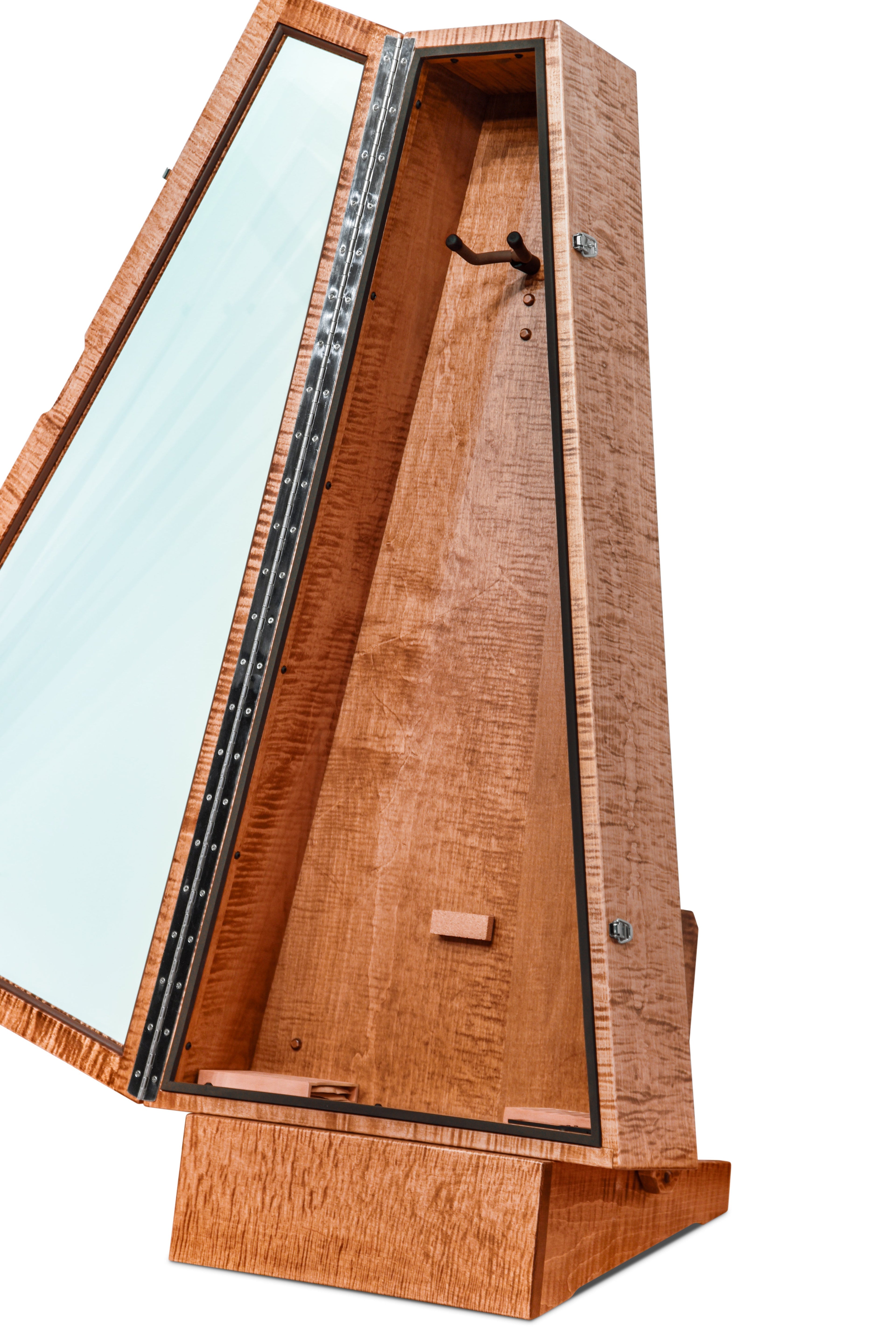 ClimaStand Triangle Humidor with Base - Flamed Maple With Provincial Stain Acoustic Remedy Cases