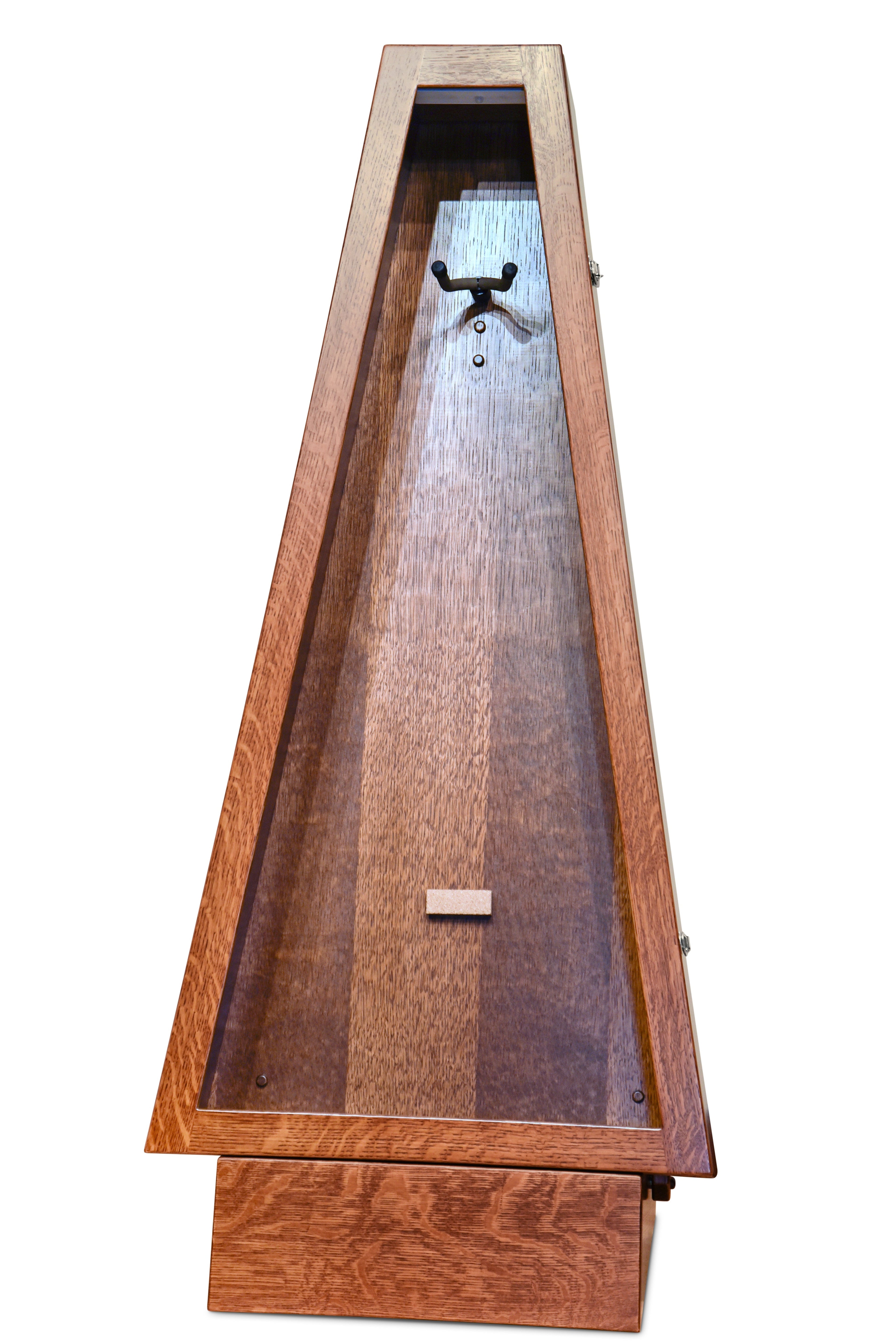 ClimaStand Triangle Humidor with Base - Quartersawn White Oak with Boston Stain Acoustic Remedy Cases