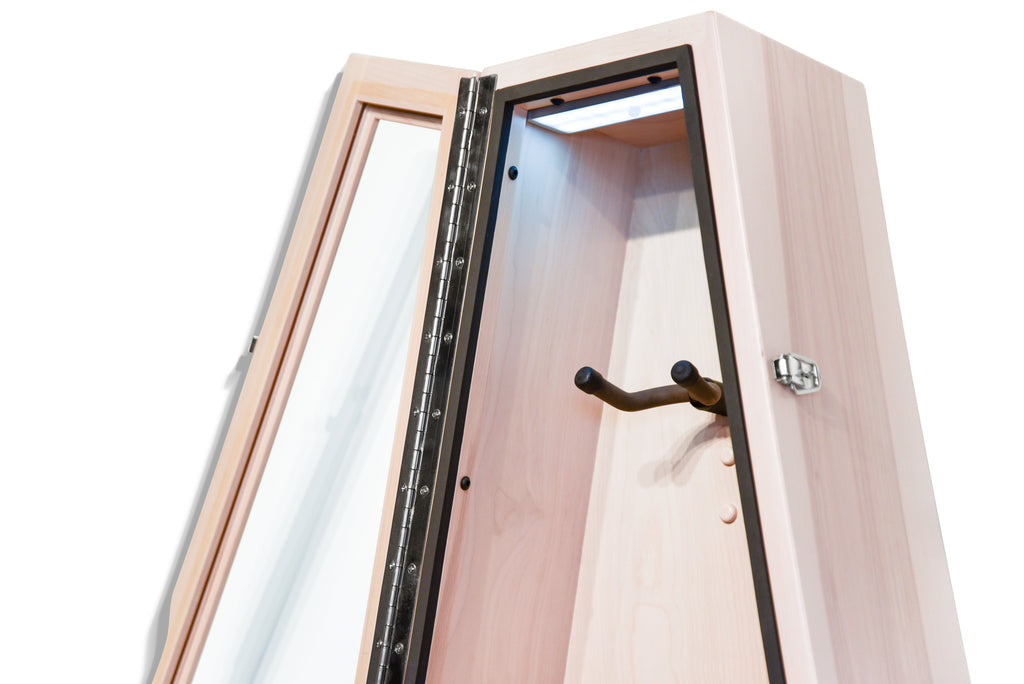 ClimaCase Triangle Humidor - Birch with Campbell White Stain Acoustic Remedy Cases