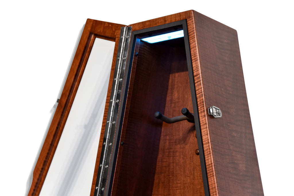 ClimaCase Triangle Humidor - Flamed Maple with Acres Stain Acoustic Remedy Cases