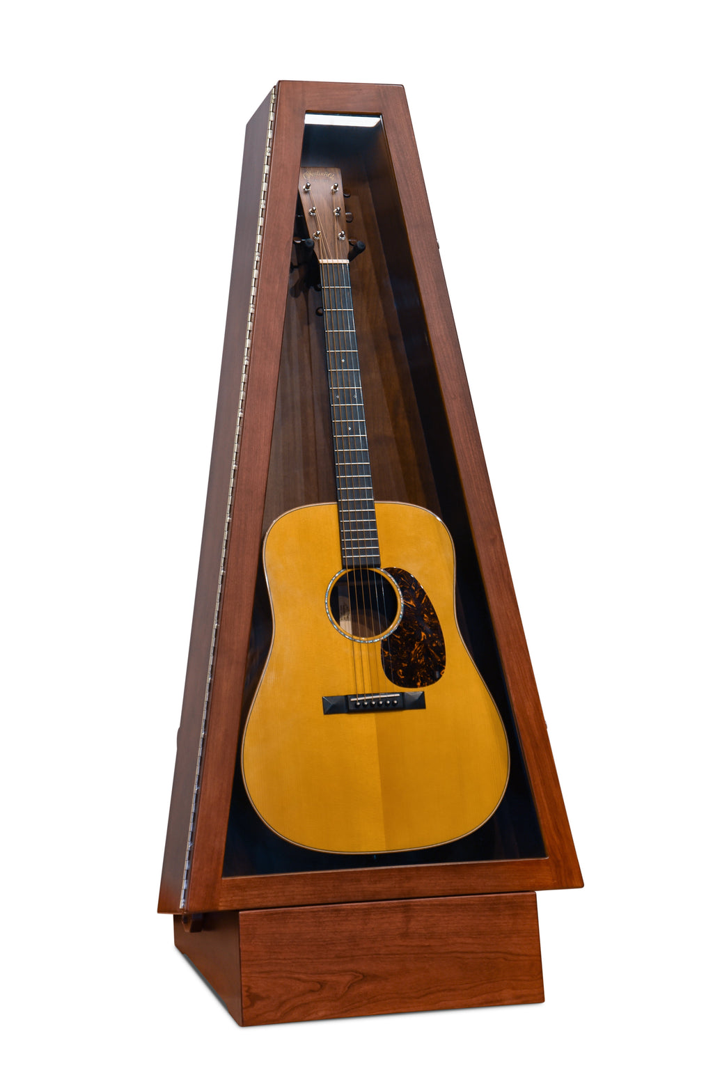 ClimaStand Triangle Humidor with Base - Cherry with Acres Stain Acoustic Remedy Cases