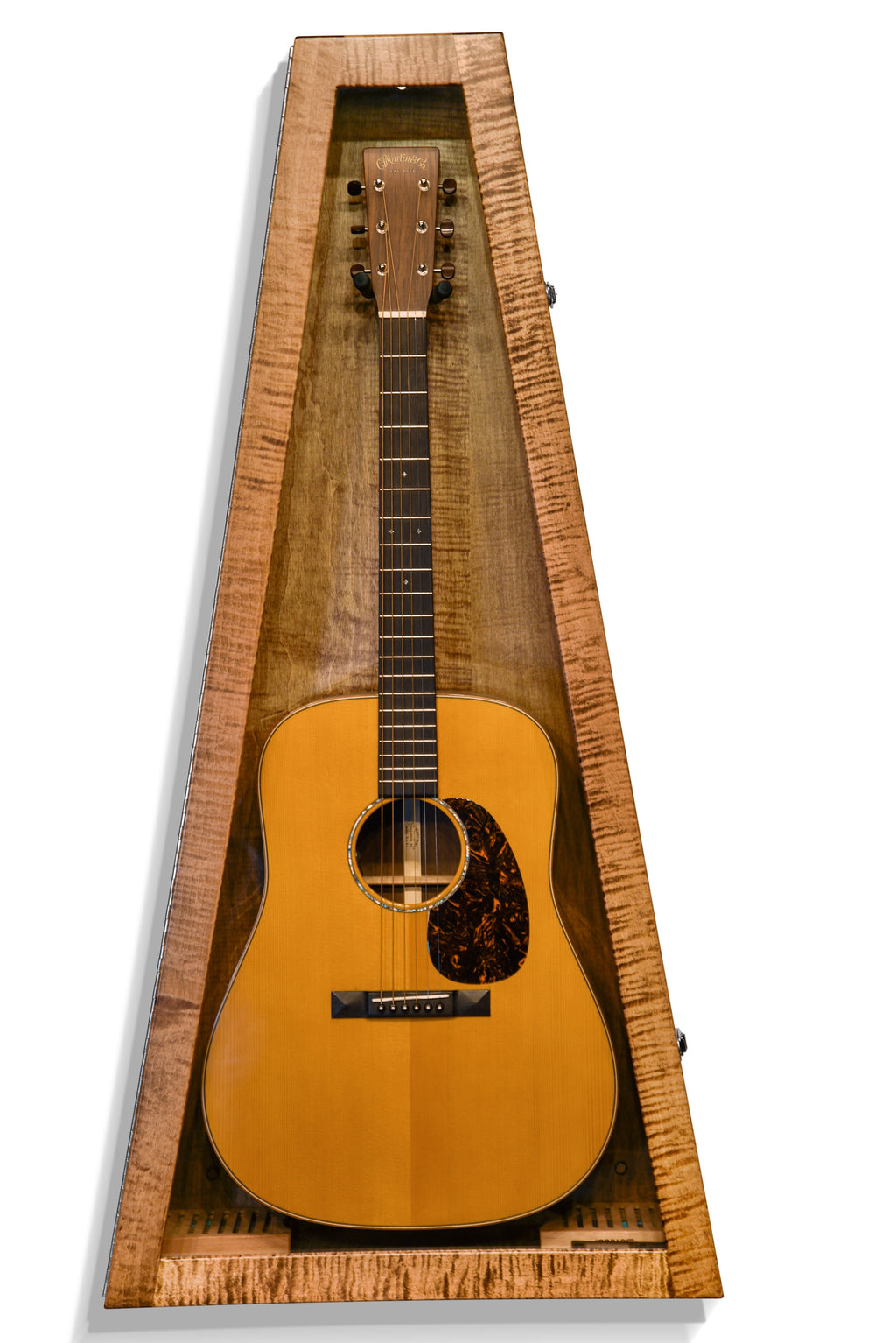 ClimaCase Triangle Humidor - Flamed Maple with Provincial Stain Acoustic Remedy Cases