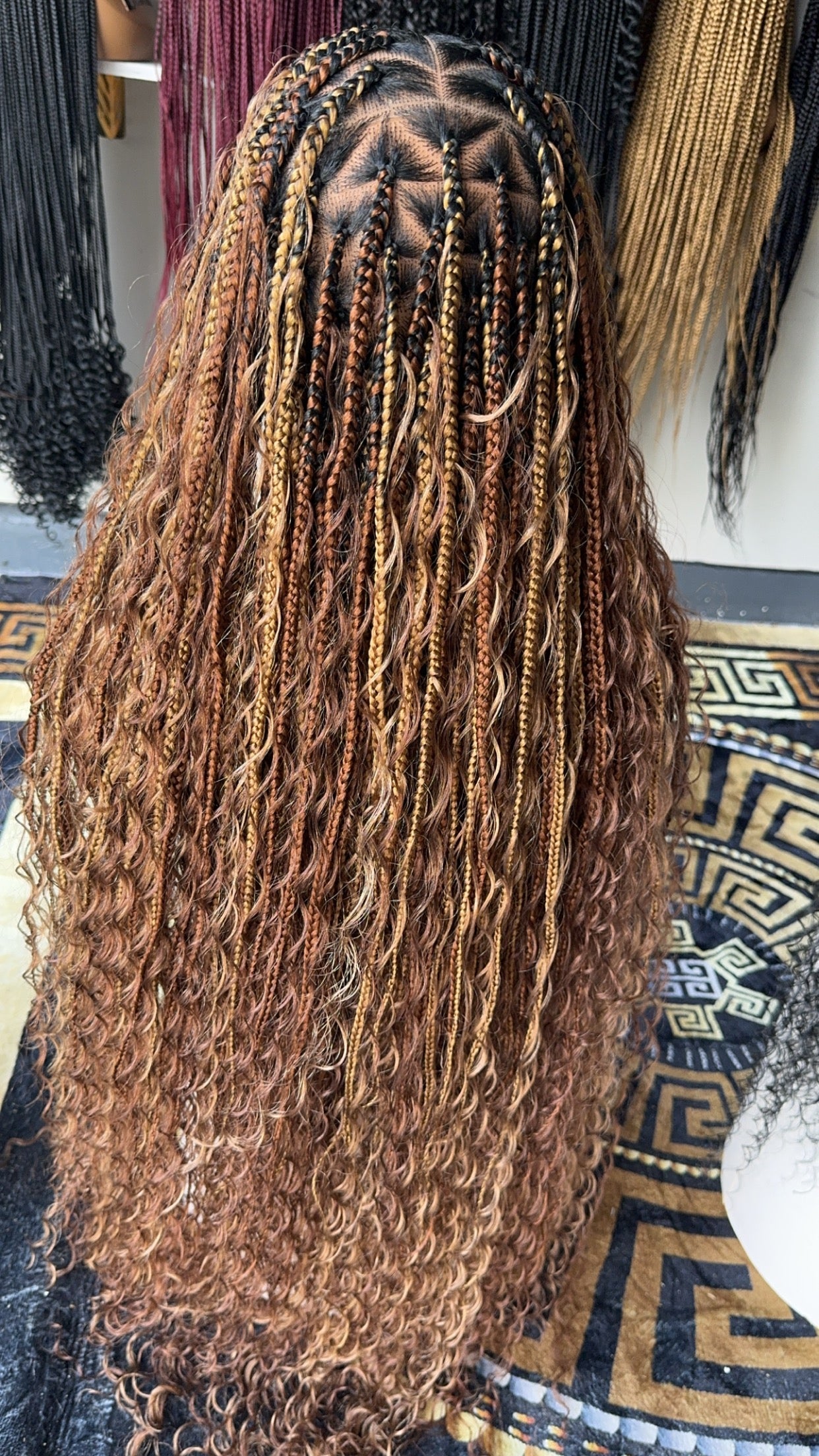 Bobo braids mix color Triangle paths HOL stores