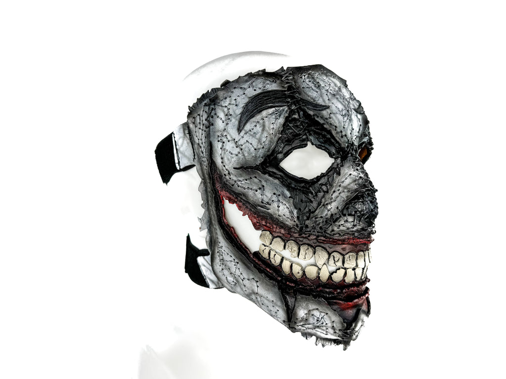 Genuine Leather Mask - GigaMyme Clown - Handmade Mime Full Face Cover for Halloween, Performance or Cosplay Costume Rockwell Masks