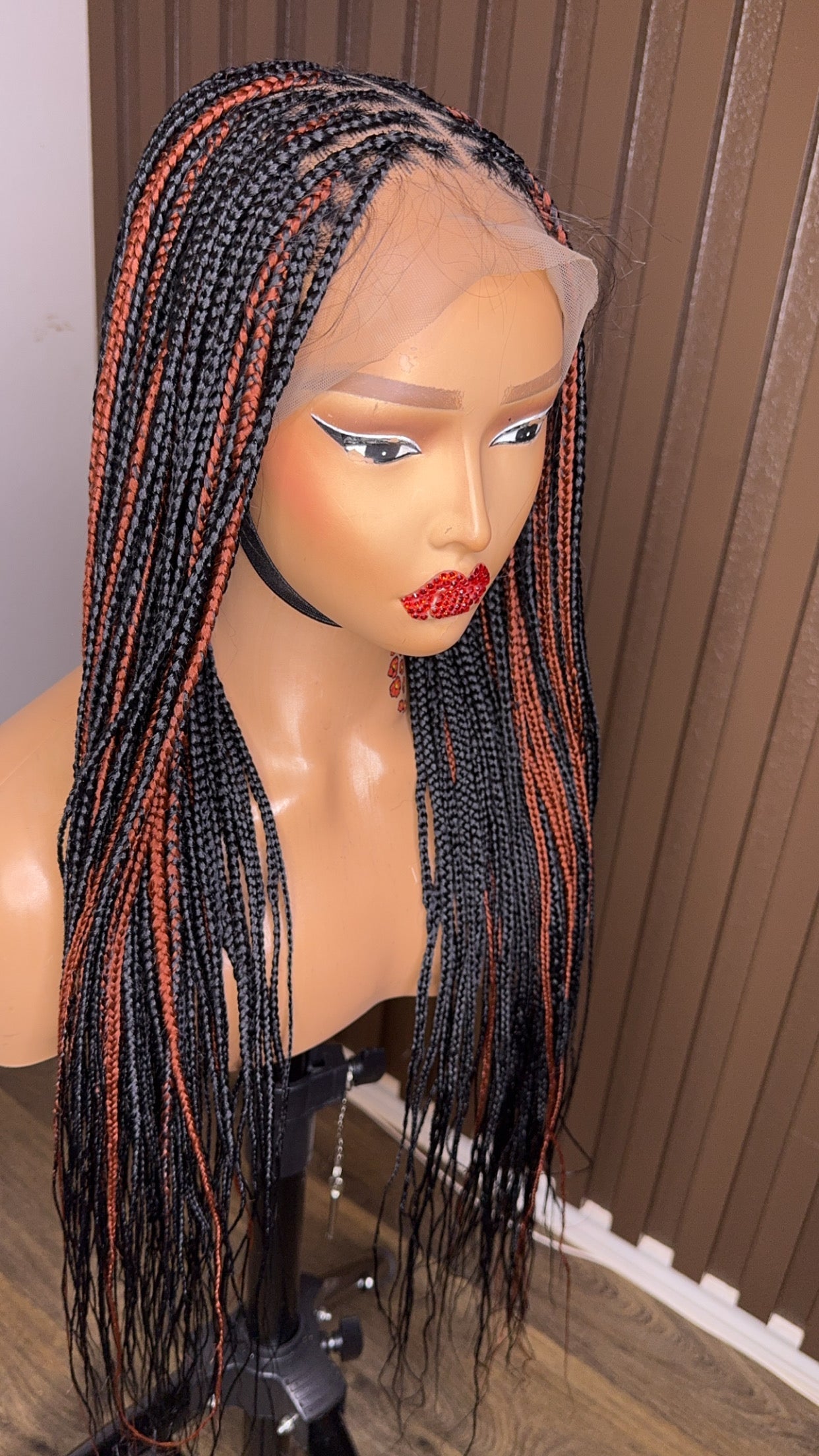 22inches black and brown knotless braids HOL stores