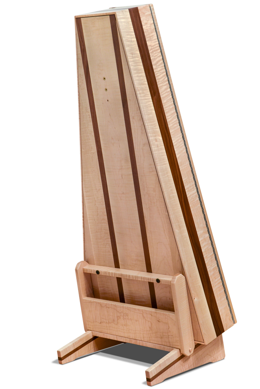 ClimaStand Triangle Humidor with Base - Flamed Maple with Walnut Acoustic Remedy Cases