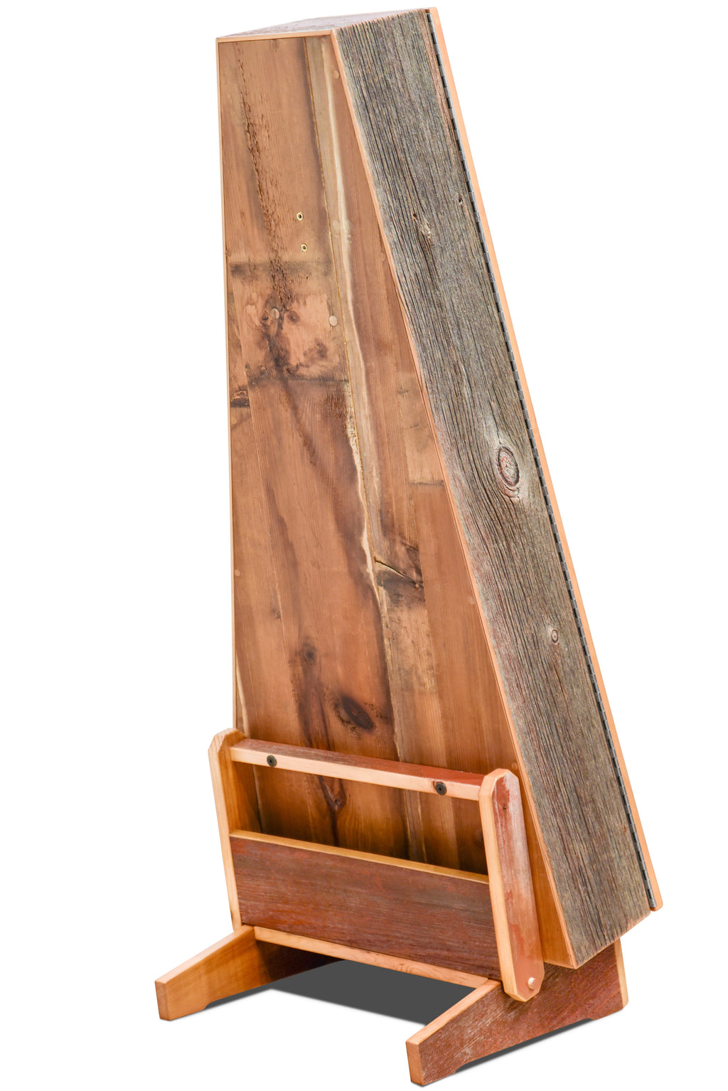 ClimaStand Triangle Humidor with Base - Reclaimed Barnwood (Red) Acoustic Remedy Cases