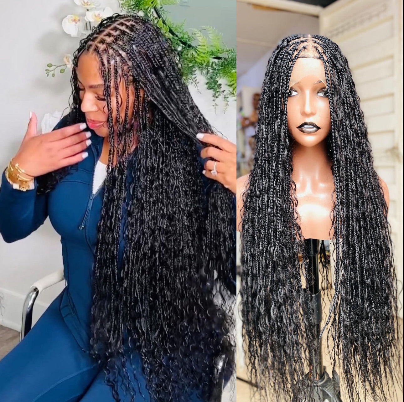 Human hair boho braids HOL stores