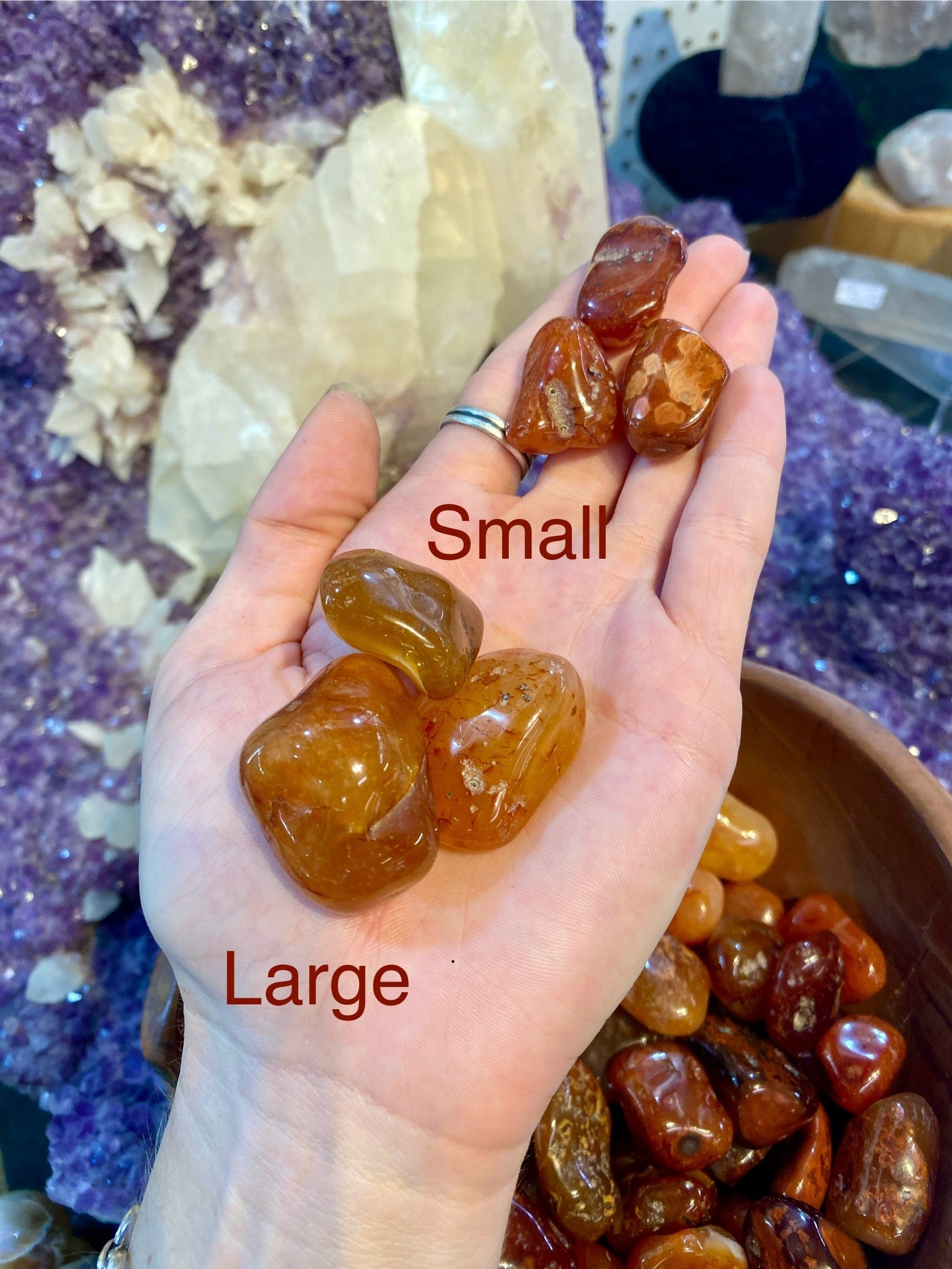 Carnelian Tumbled Stone Curious Muse Crystals