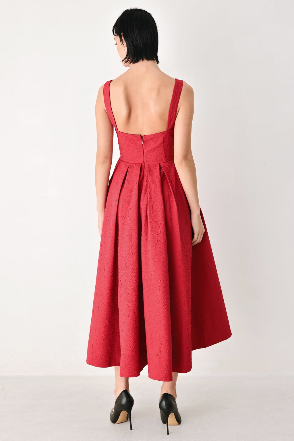 ECHO IN WHITE WOVEN MIDI DRESS Flying Tomato