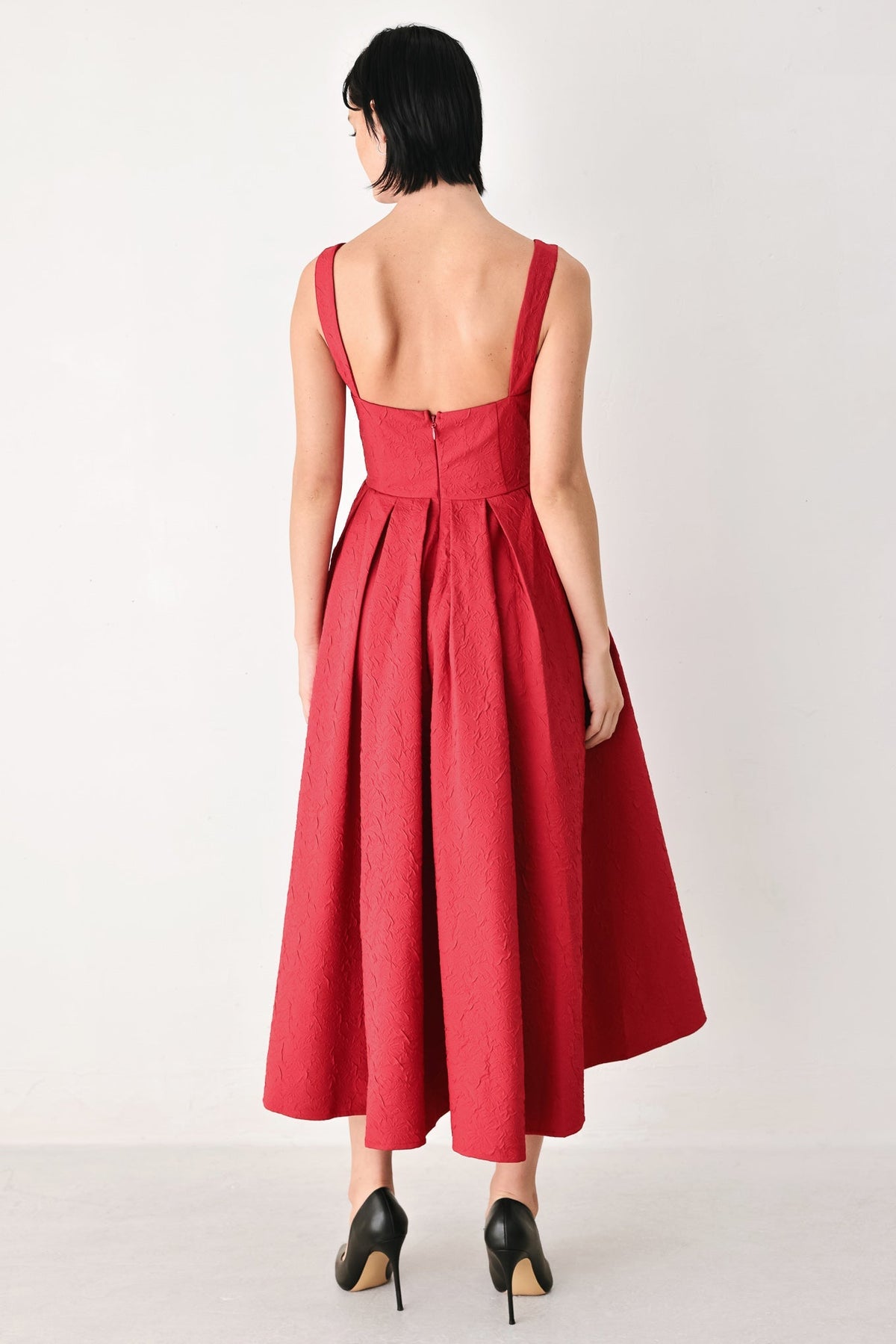 ECHO IN WHITE WOVEN MIDI DRESS Flying Tomato