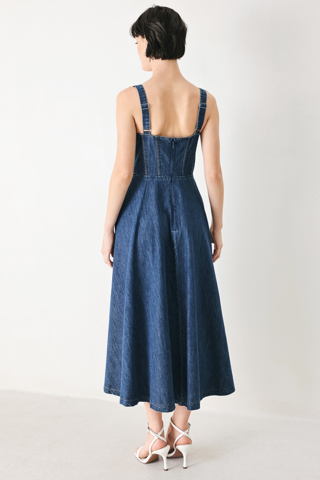 BLUE CRUSH DENIM MIDI DRESS Flying Tomato