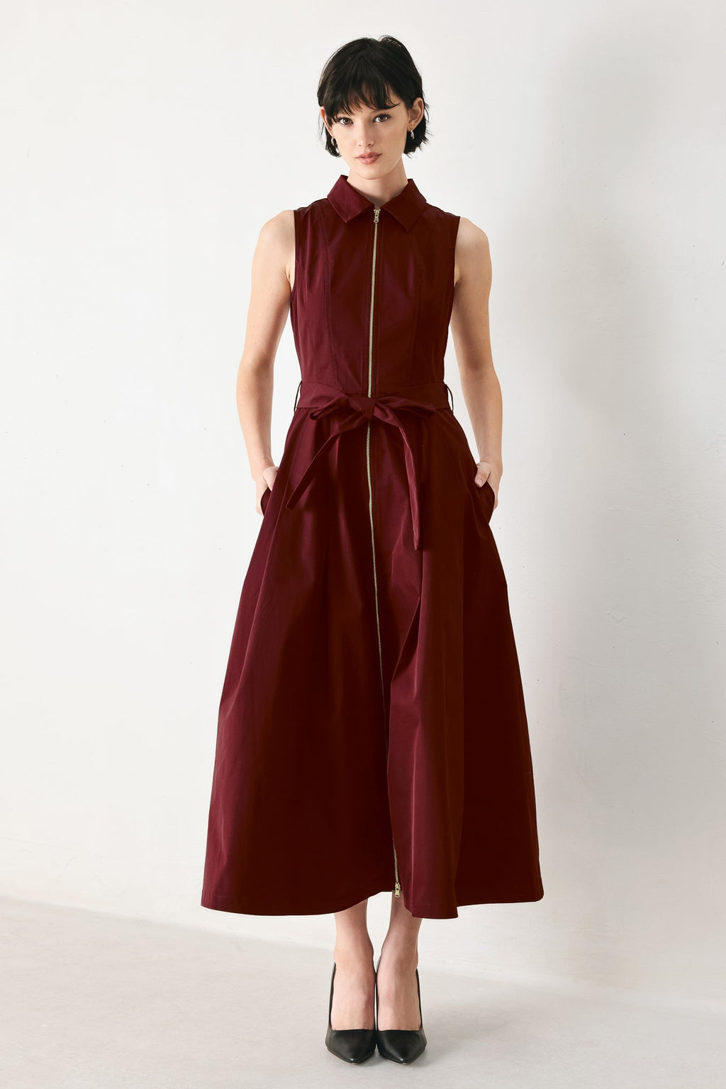 TIMELESS MOOD WOVEN MIDI DRESS Flying Tomato
