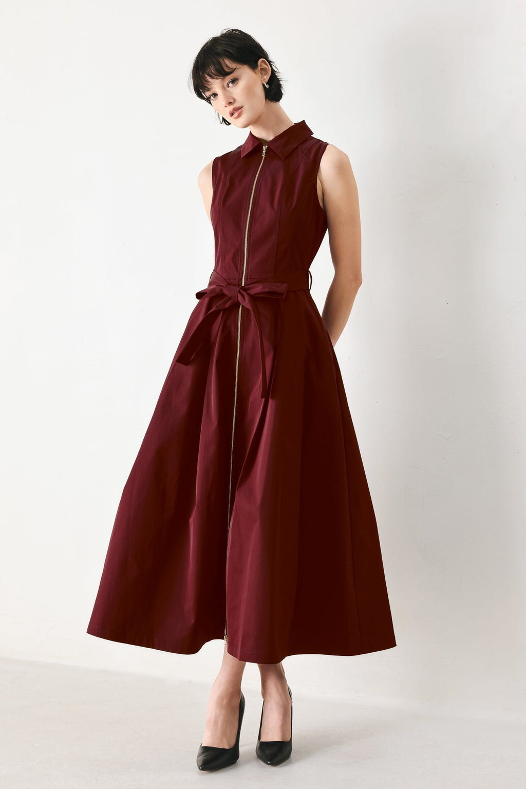 TIMELESS MOOD WOVEN MIDI DRESS Flying Tomato