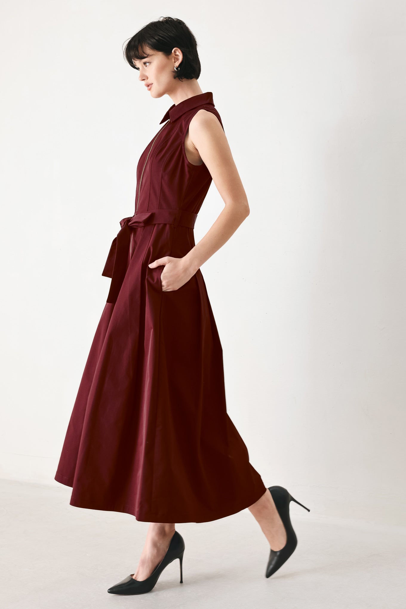 TIMELESS MOOD WOVEN MIDI DRESS Flying Tomato