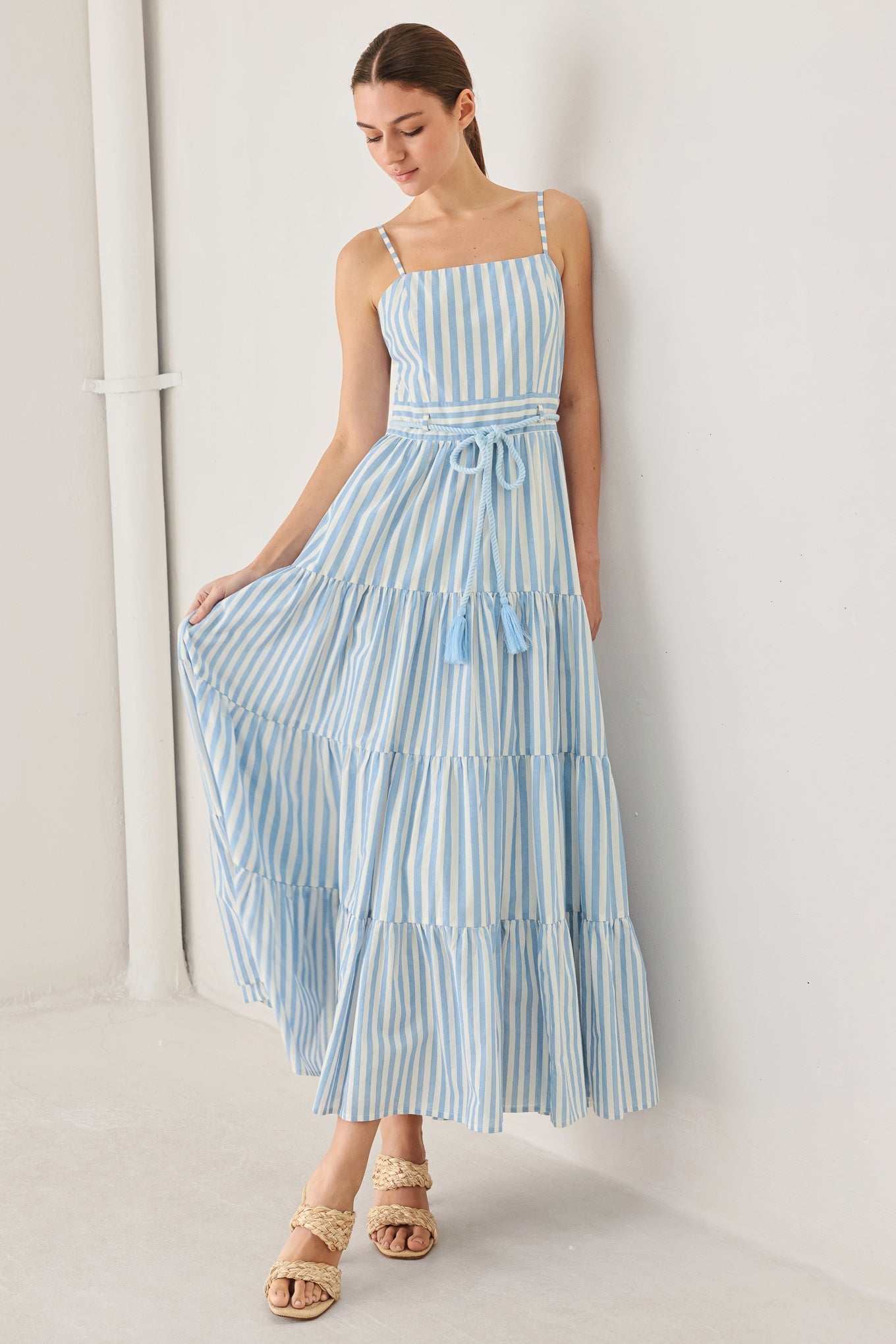 ROSY BREEZE WOVEN ANKLE DRESS Flying Tomato
