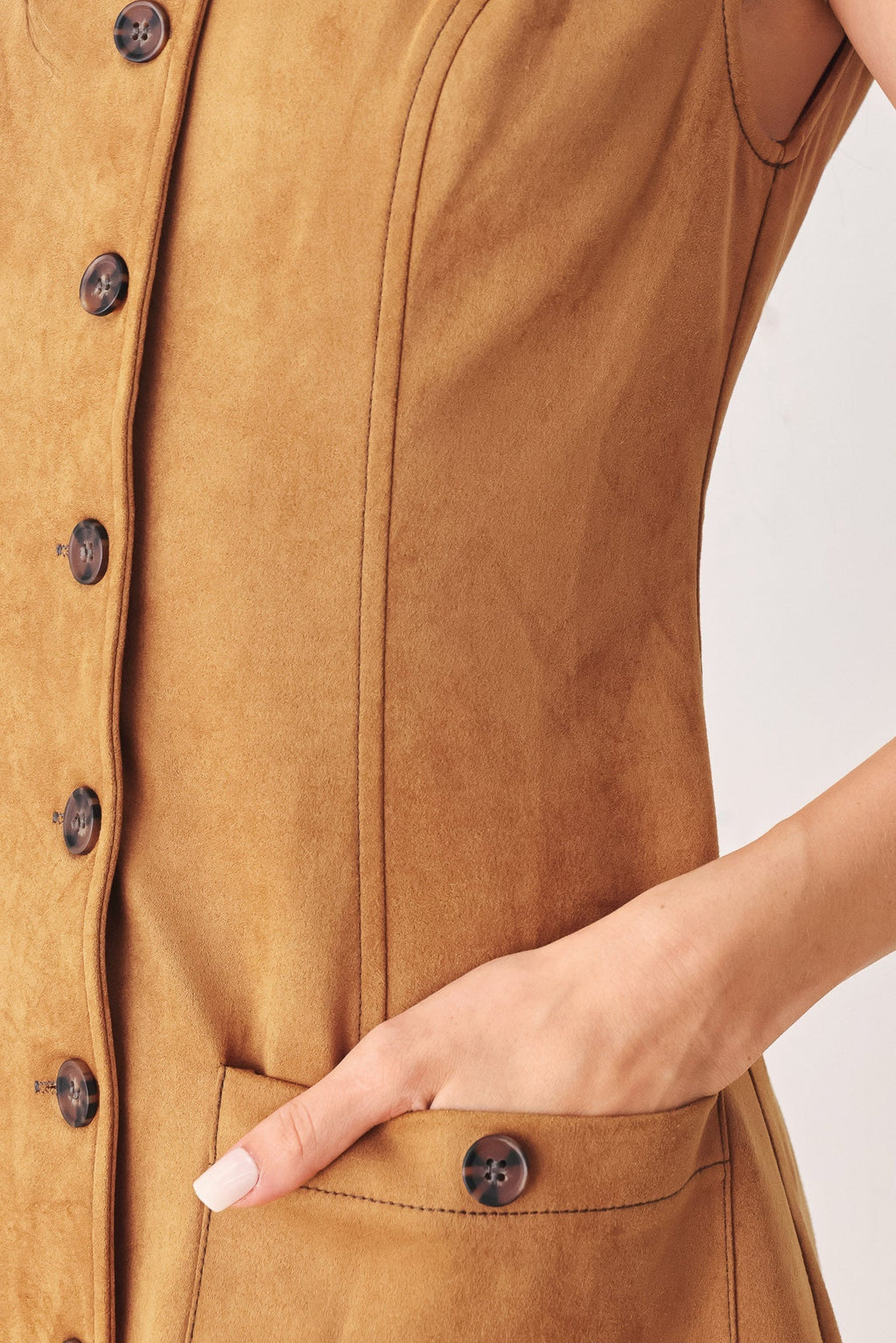 MAPLE FAUX SUEDE MINI DRESS Flying Tomato