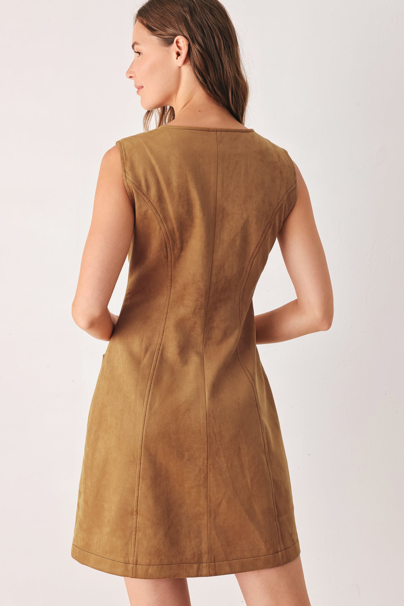 MAPLE FAUX SUEDE MINI DRESS Flying Tomato