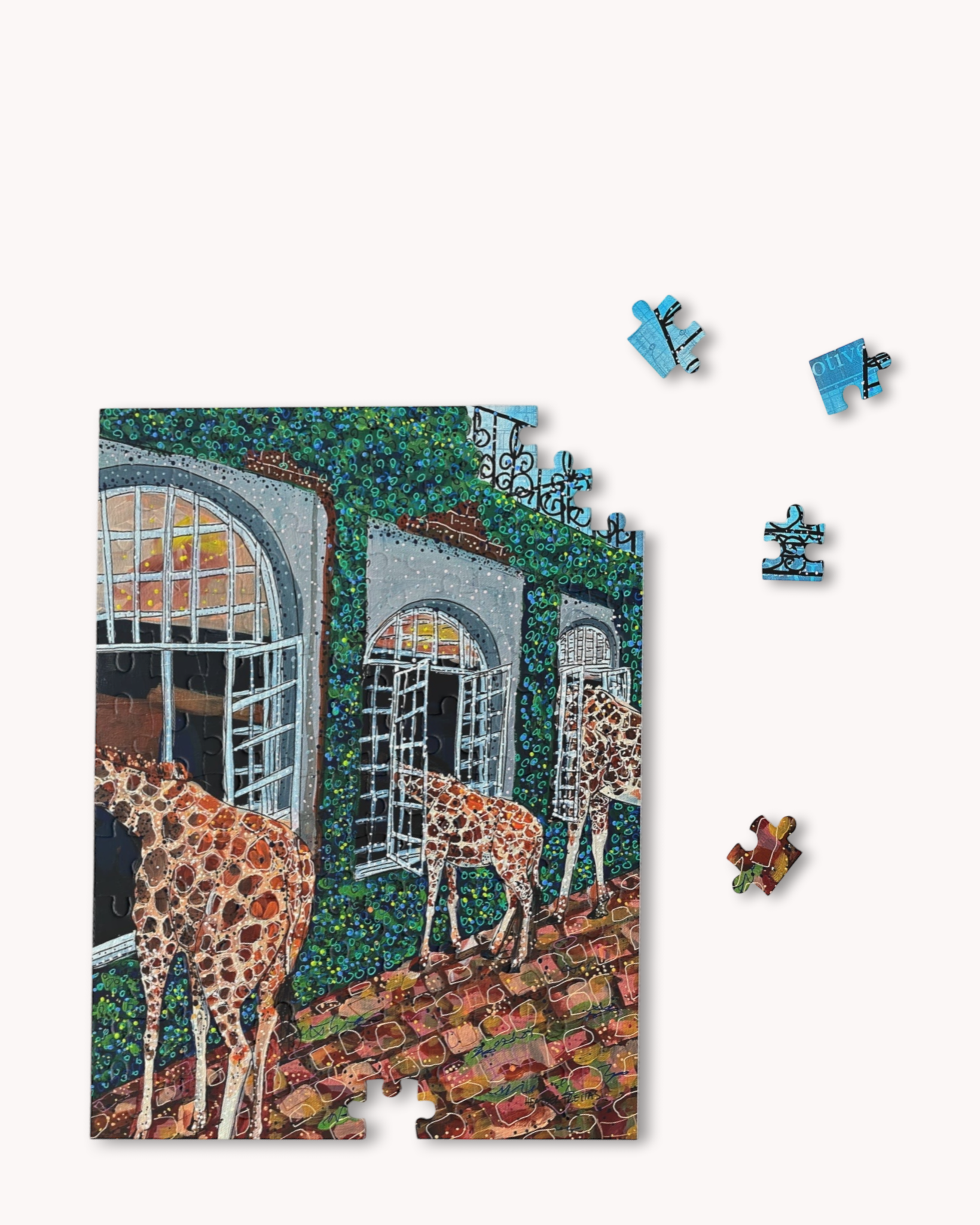 Fine Dining Giraffe Puzzle ( 120 - 500 Piece ) Heather Freitas