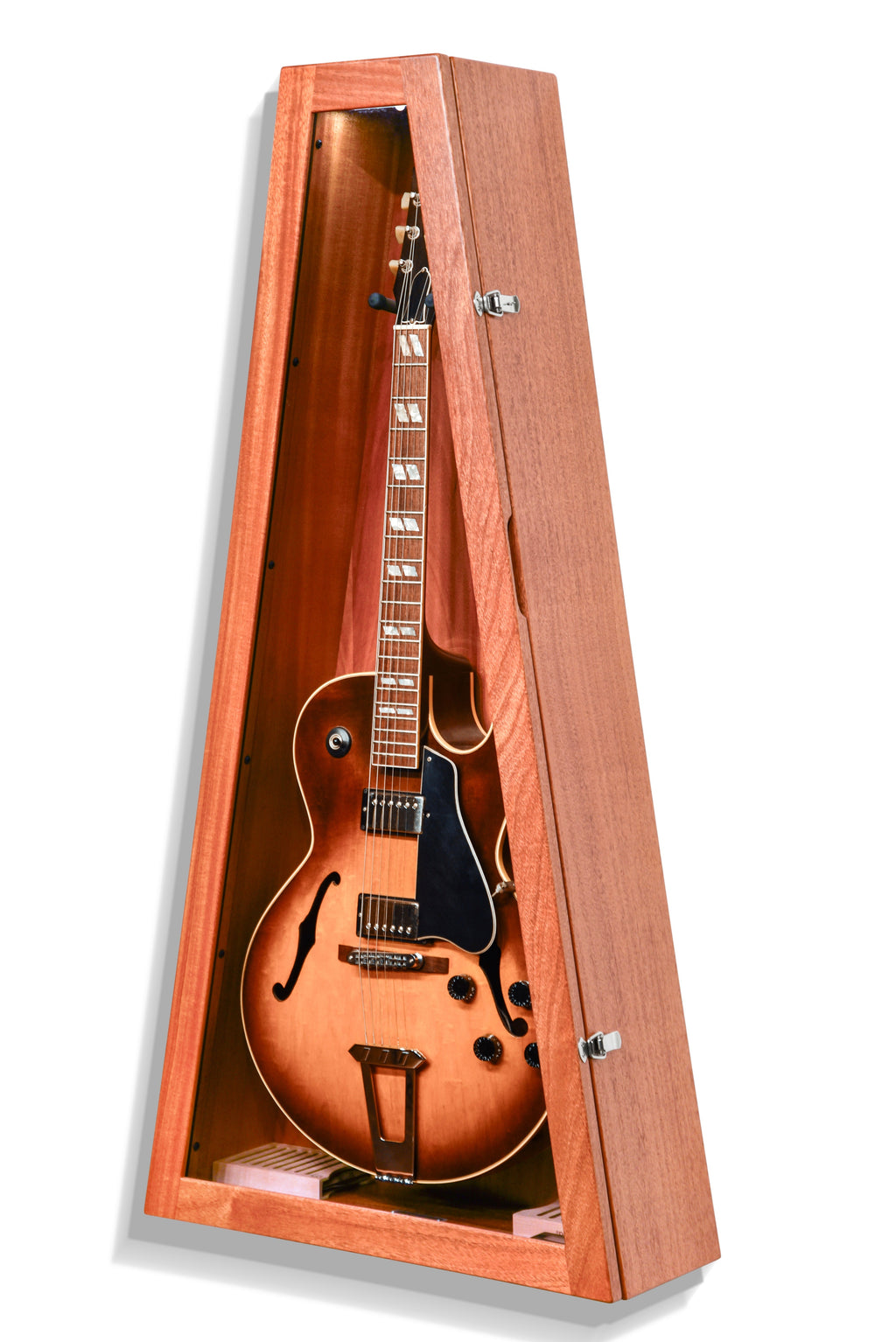ClimaCase Triangle Humidor - African Mahogany (Quarter Sawn) Acoustic Remedy Cases