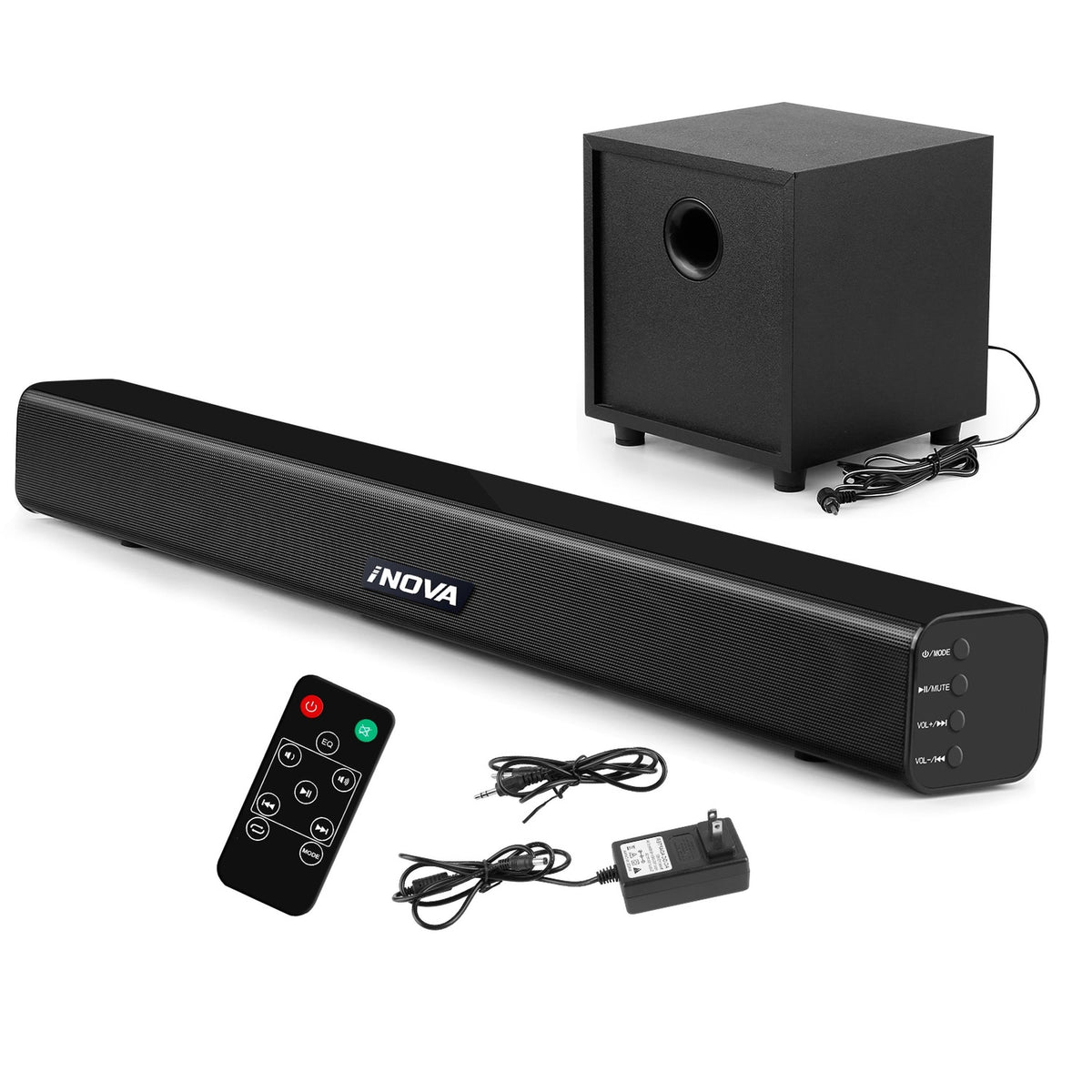 Wireless Soundbar with Subwoofer 2.1CH Audio Speaker For TV Aux USB Reading Soundbar Subwoofer Surround Sound Speaker System Home Theater Best Product Finds