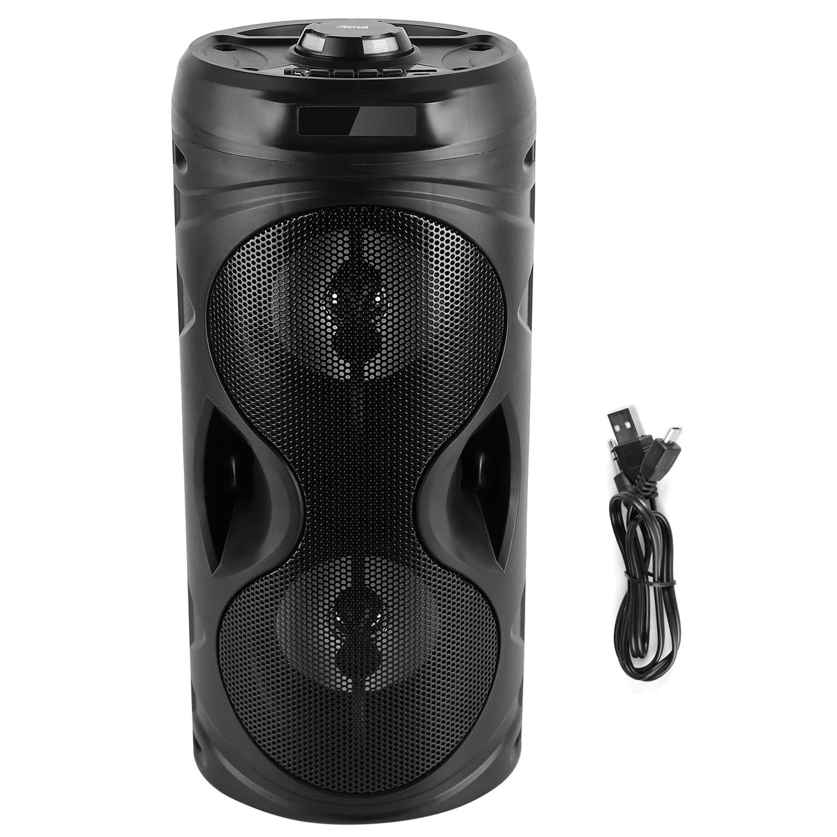 Portable Wireless Party Speaker Karaoke Machine Wireless Speaker with LED DJ Light FM Radio Supports MMC Card/USB Microphone Aux-In for Party Home TV Best Product Finds