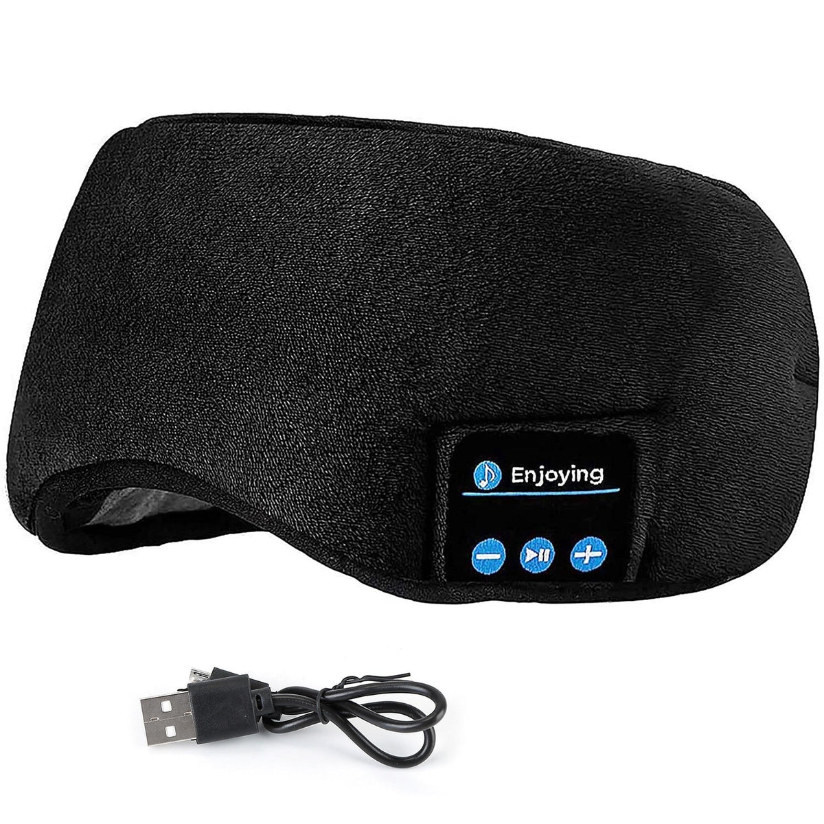 Sleep Eye Mask Wireless Headphones Adjustable Hands-free Skin Friendly Cotton Mask Headsets w/ Speakers Microphone Washable For Insomnia Travel Best Product Finds