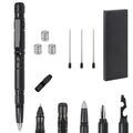 11 In 1 Tactical Pen Gear Set Multi-tool Survival Pen Set Cool Gadget Gift for Men EDC Glass Breaker LED Flashlight Ballpoint Pen Whistle Ink Refills Best Product Finds