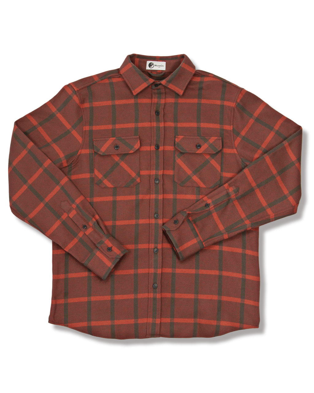 Field Grand Flannel, Brick Windowpane MuskOx Flannels