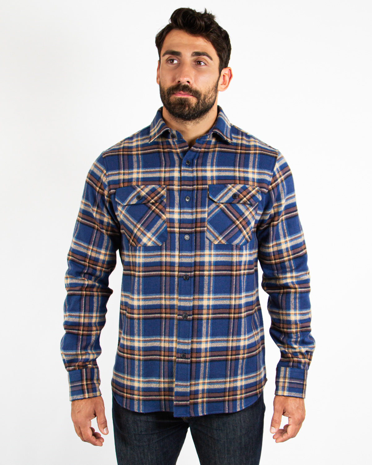 Field Grand Flannel, Pecan Plaid MuskOx Flannels
