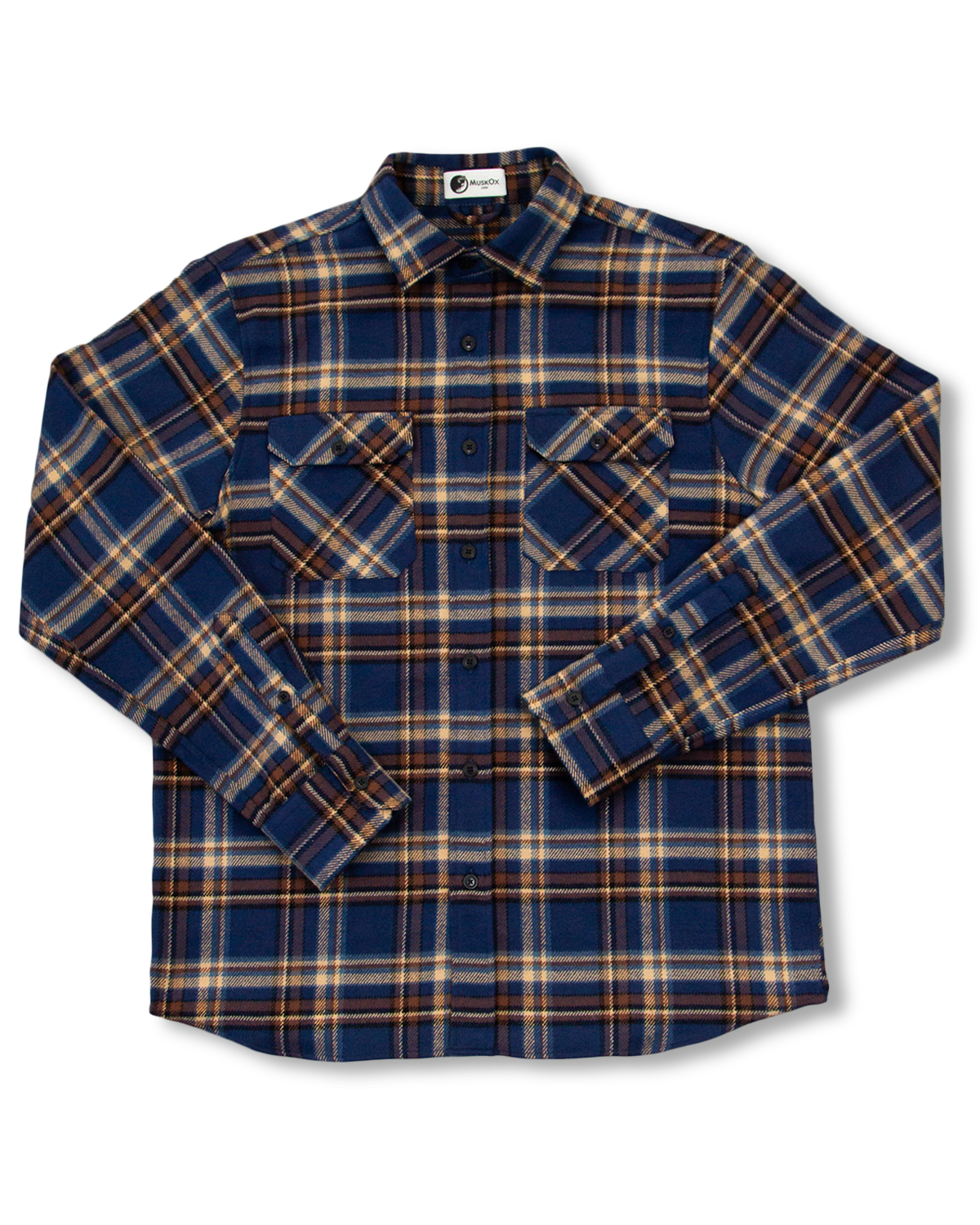 Field Grand Flannel, Pecan Plaid MuskOx Flannels