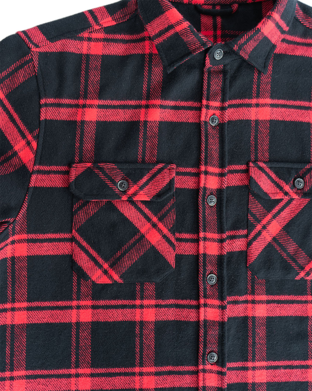 Field Grand Flannel, Huntsman Plaid in Black MuskOx Flannels