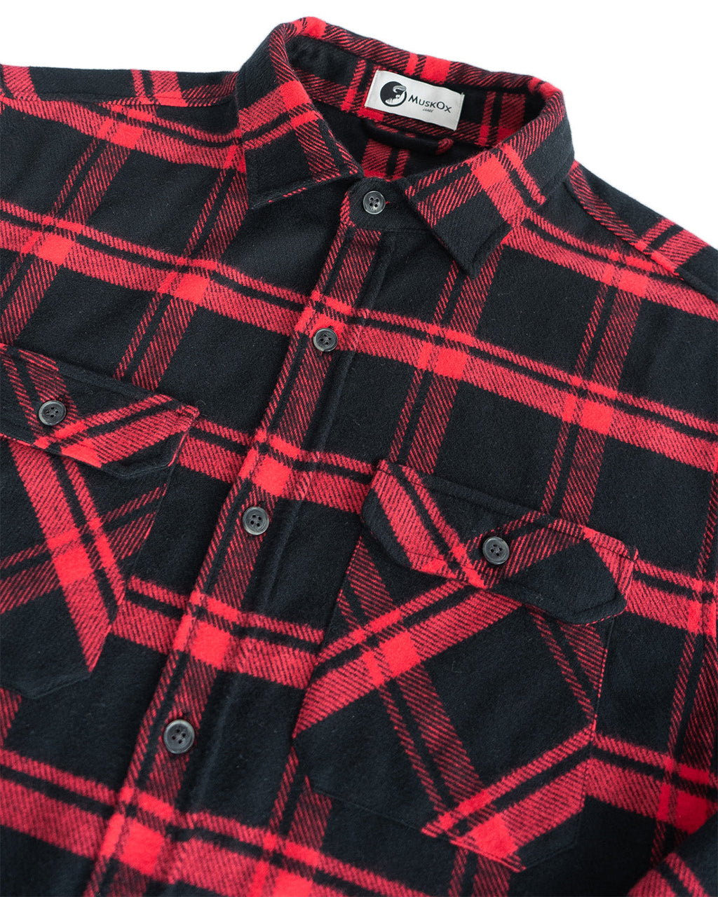 Field Grand Flannel, Huntsman Plaid in Black MuskOx Flannels